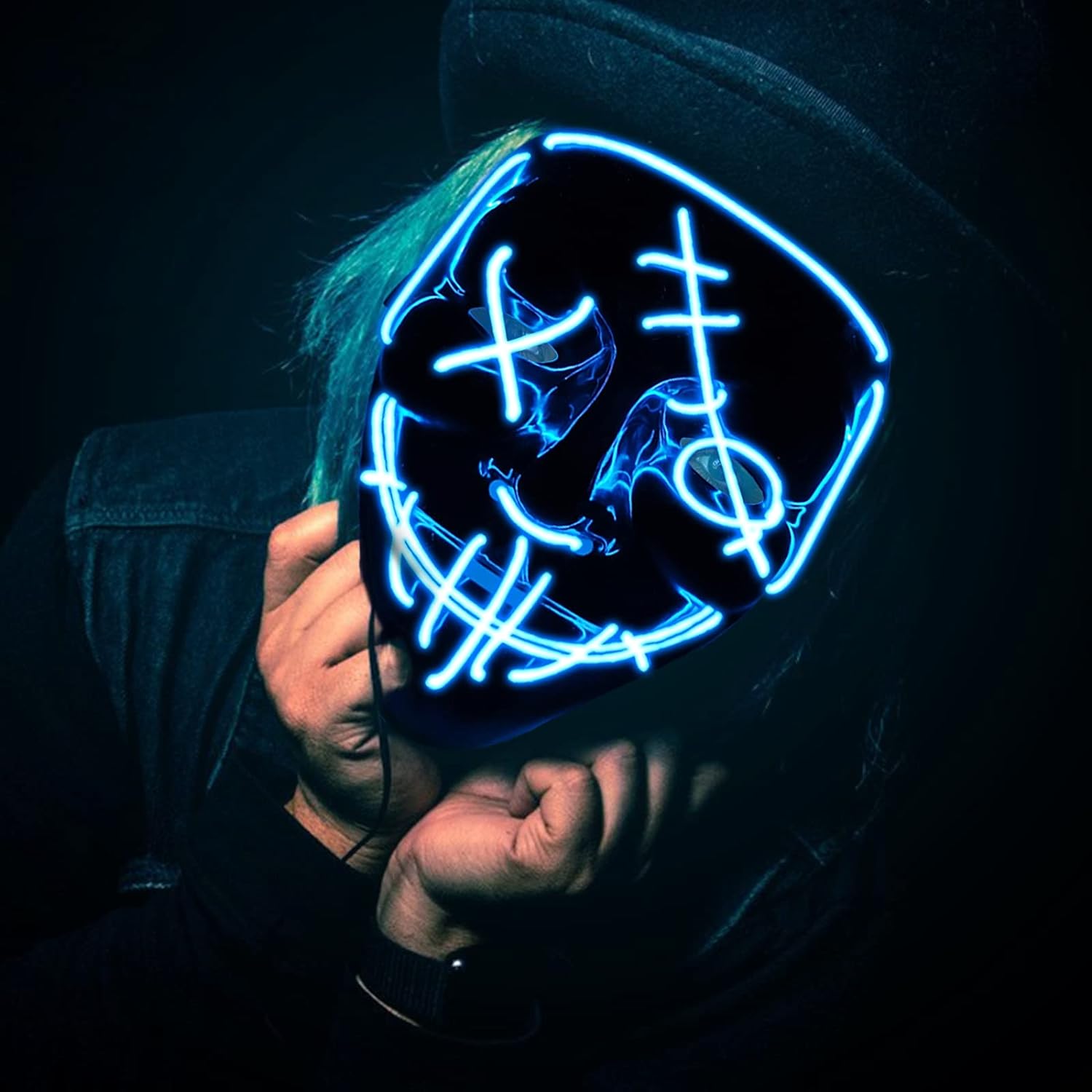 Popular music party Halloween luminous in the Dark Light Flashing LED Mask