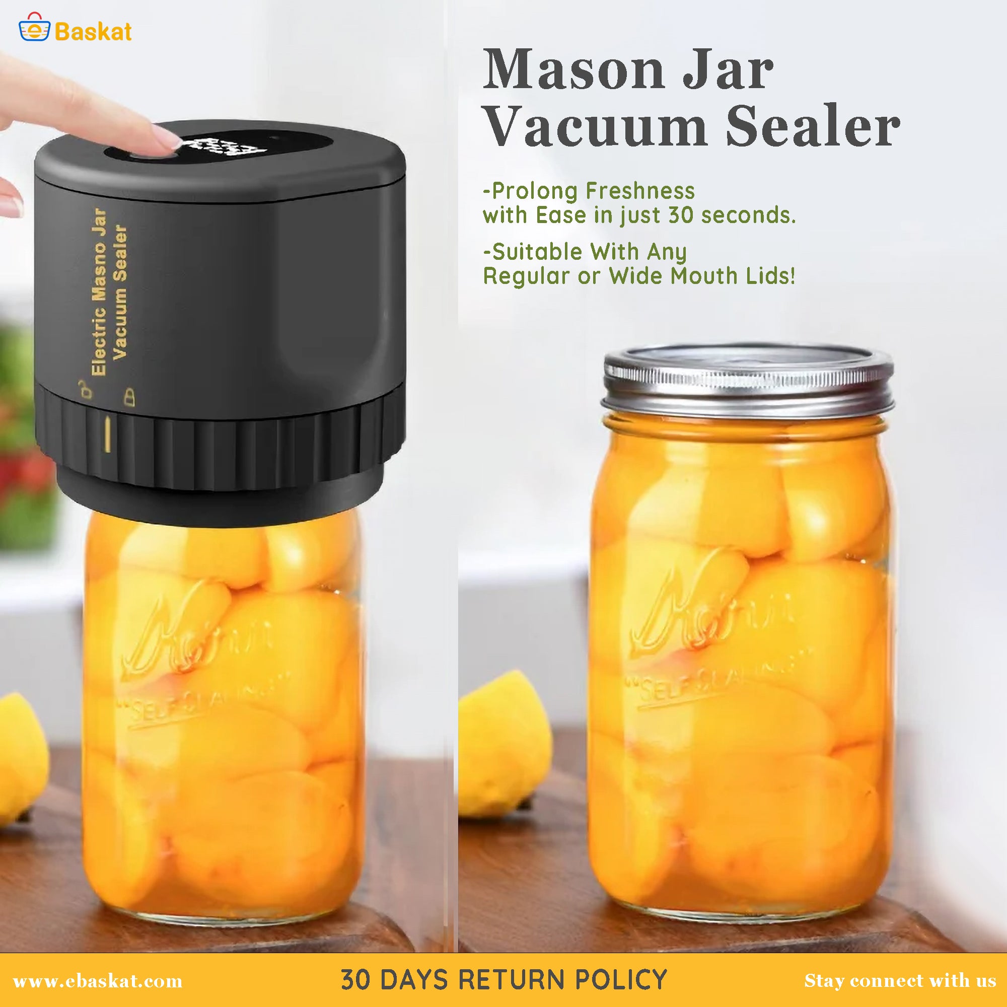 New Cordless Automatic Kit Food Storage Fermentation Wide and Regular Mouth Mason Jar Lids Electric Mason Jar Vacuum Sealer