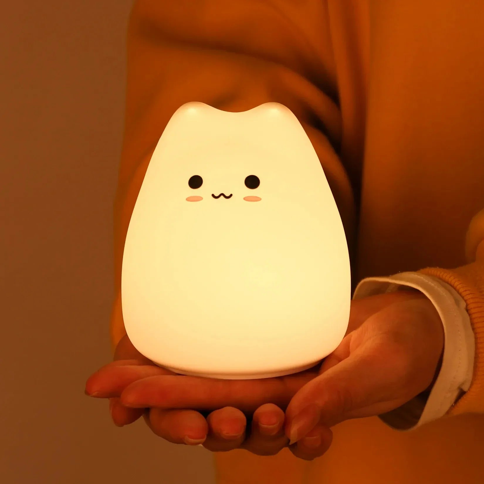 LED Cute Duck Night Lamp USB Rechargeable Touch Sensor Lamp Cartoon Animal Decoration Nightlightls for Bedroom Kid Birthday Gift