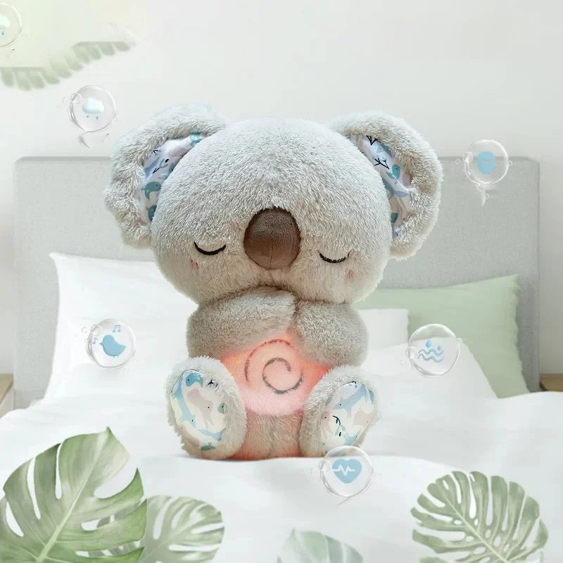 Breathing Koala Musical Stuffed Plush Toy with Light Sound
