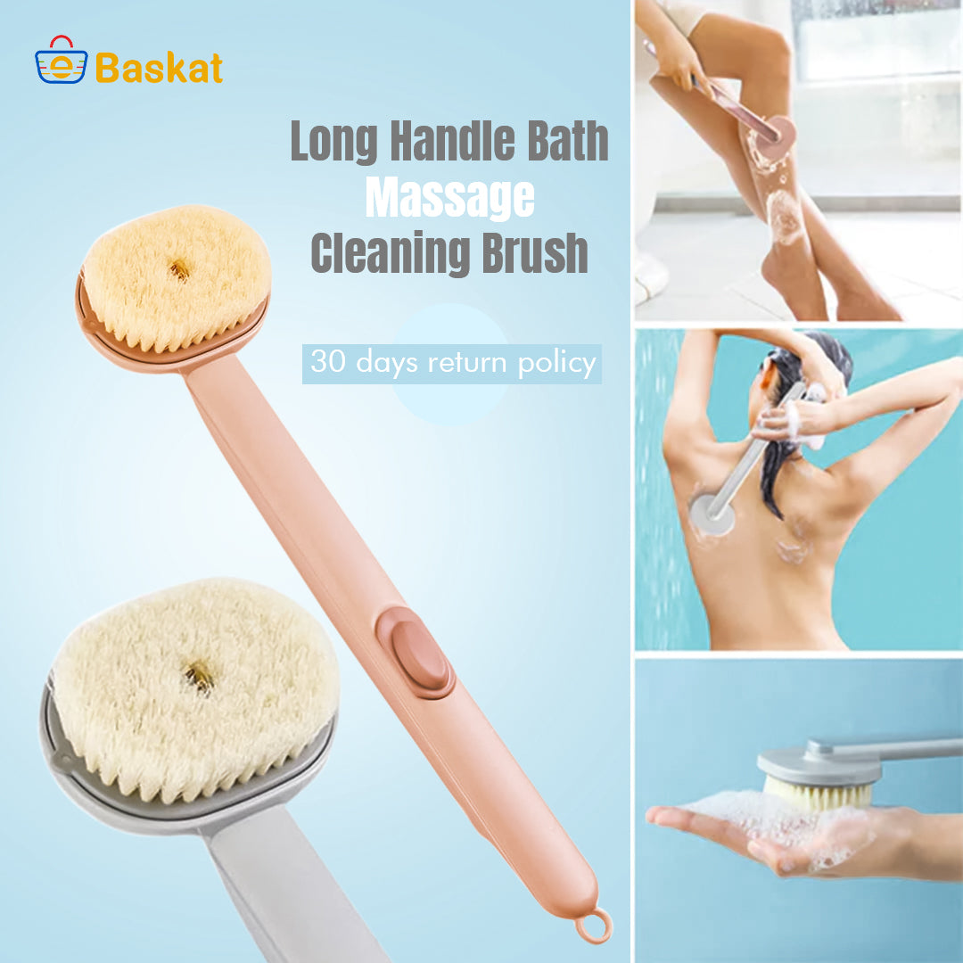 Long Handle Shower Brush With Soap Dispenser Back Skin Scrubber Exfoliate Massage Bath Brush for Body
