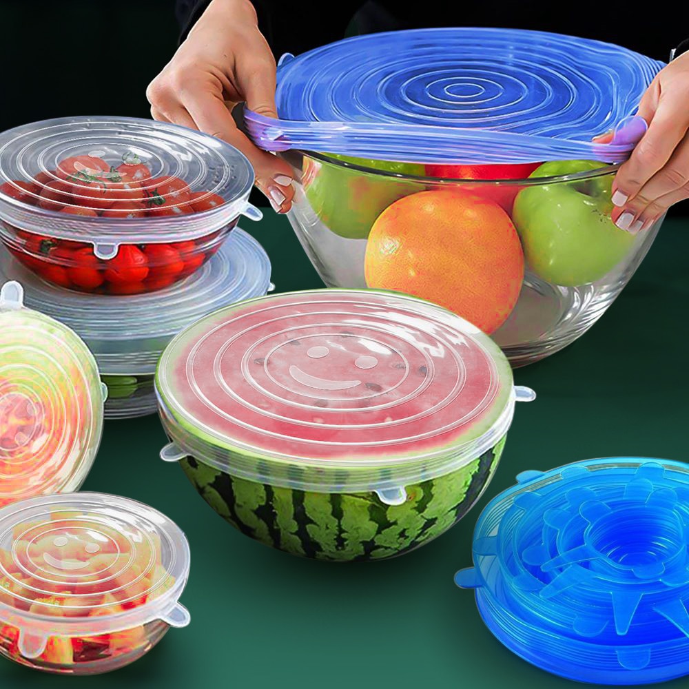Silicone Cover Durable Strong Sealing Stretch Lids No Leaking Reusable Keep Food Fresh Lid Glass Easy and Simple Outdoor Picnics
