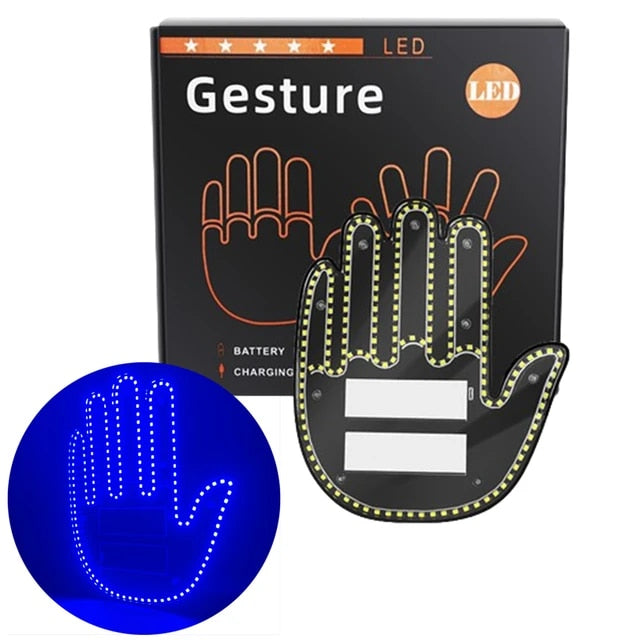 LED Hand Car Animation Sticker + Remote Control Included